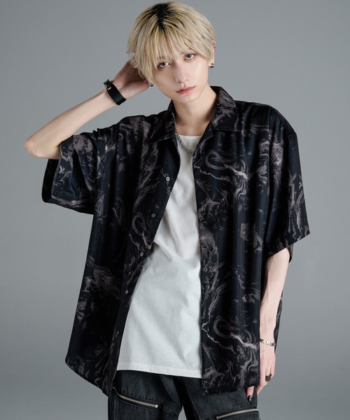「ADRER」 半袖シャツ MEDIUM ブラック レディース_画像8