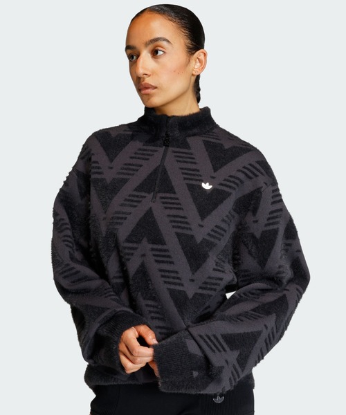 adidas（アディダス） トレーナー スウェット ニット ハーフジップ 