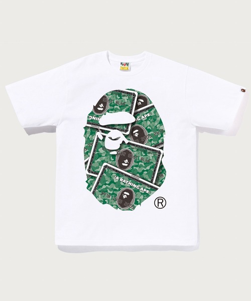 A BATHING APE（アベイシングエイプ） tシャツ BAPE CARD BIG APE HEAD