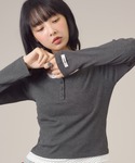 ヘンリーネック tシャツ レイヤードヘンリー長...の詳細画像2