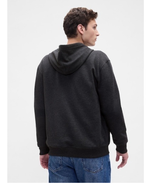 GAP（ギャップ） パーカー 裏起毛 GAPロゴ フルジップパーカー(ユニ