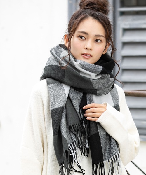   大判　配色　マフラー　ストール miniministore（ミニミニストア） マフラー ストール 「新色追加