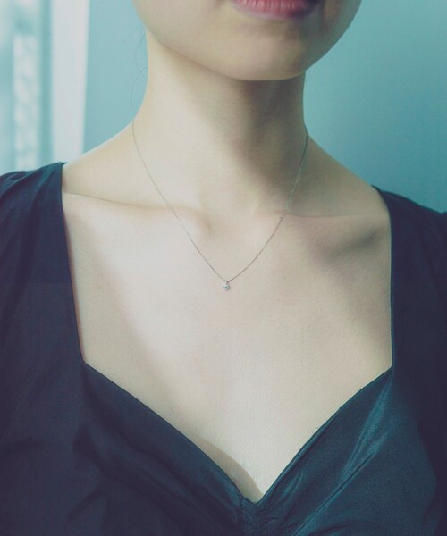 ete（エテ） ネックレス PT900/850 ダイヤモンド 0.1ct ネックレス
