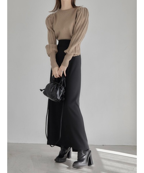 amel パフショルダーニット amel（エイメル）の「パフショルダーニット（ニット/セーター）」 - WEAR