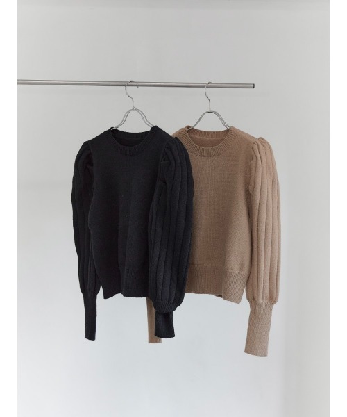 amel パフショルダーニット amel（エイメル）の「パフショルダーニット（ニット/セーター）」 - WEAR