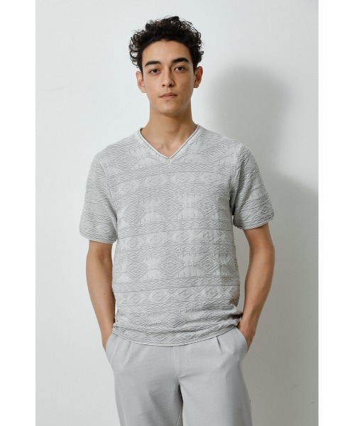 ニット IKAT PATTERN JACQUARD KNIT/イカットパターンジャガードニット