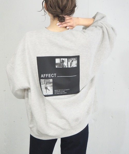 新品　flatto フラット　裏起毛トレーナー tiptop トレーナー スウェット 裏起毛BOXフォトスウェットプル