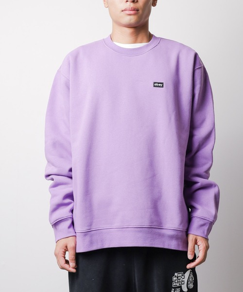 トレーナー スウェット 「W」「it」「ut21」「OBEY」MINI BOX LOGO CREW オベイ ミニボックスロゴクルースウェット レディー OBEY トレーナー スウェット OBEYMINI BOX LOGO CREW オベイ