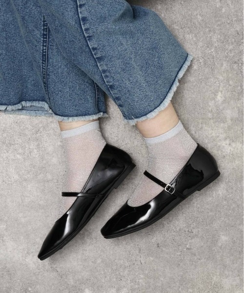 LAKOLE（ラコレ） 靴下 シアーラメクルーソックス / 970284 レディース