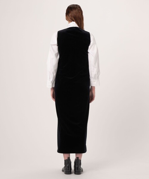 ワンピース レディース CABaN ソフトベロア Vネックロングワンピース CABaN ソフトベロア Vネックロングワンピース | CABaN