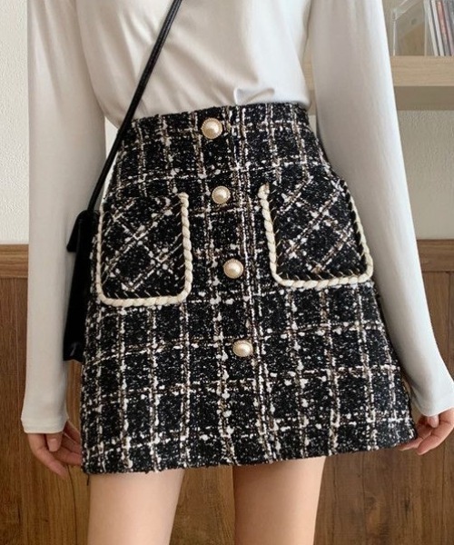 Sibra（シブラ） スカート ツイードミニスカート : ZOZOTOWN Yahoo!店
