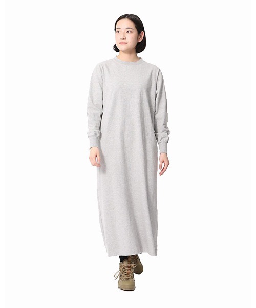 tシャツ Recycled Cotton Heavy L/S Dress レディース snow peak tシャツ Recycled Cotton Heavy L/S Dress レディース