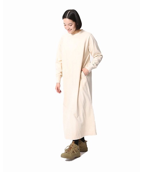 【新品・未使用】スティナtype K Lサイズ snow peak tシャツ Recycled Cotton Heavy L/S Dress レディース