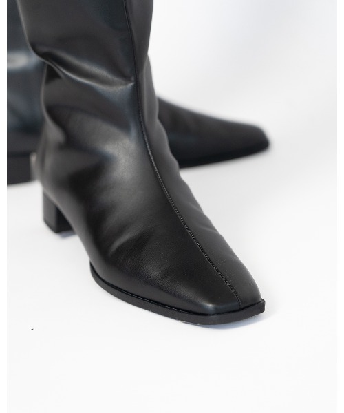 ブーツ スクエアトゥ ロングブーツ レディース : ZOZOTOWN Yahoo!店