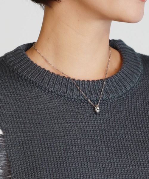 uora ニット セーター キャット刺繍ダメージニット レディース