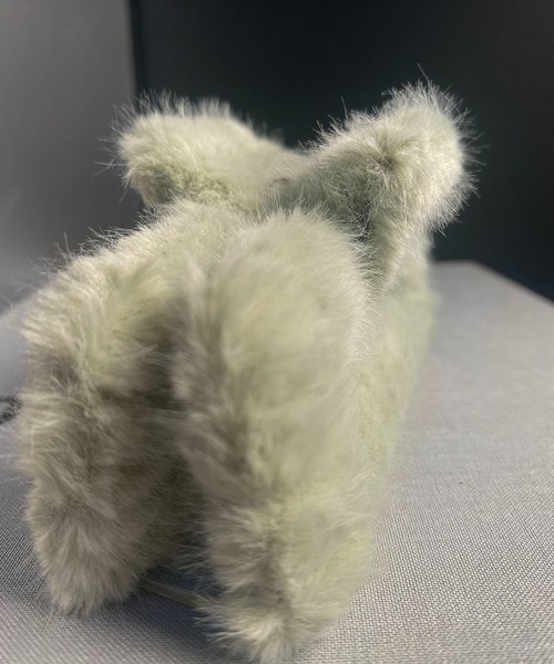 フェイクファー ヘアクリップ クリスタル付き CALIFORNIA OUTFITTERS ヘアクリップ Z-2-SP-11E10 パウダー