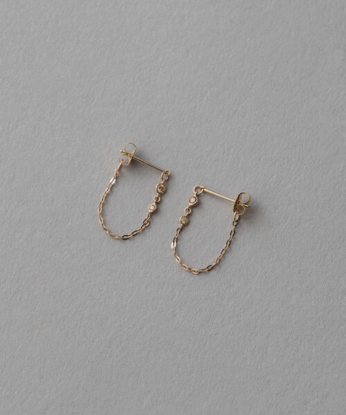 ete bijoux ピアス 「トーン」 K18RBG ブラウンダイヤモンド