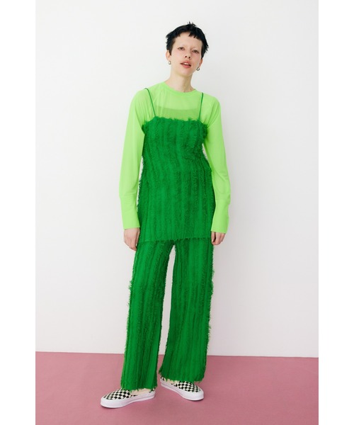 キャミソール Fringe back open camisole　フリンジバックオープンキャミソール HeRIN.CYE キャミソール Fringe back open camisole フリンジ