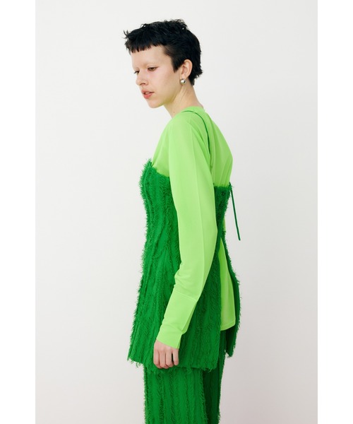 キャミソール Fringe back open camisole　フリンジバックオープンキャミソール HeRIN.CYE キャミソール Fringe back open camisole フリンジ