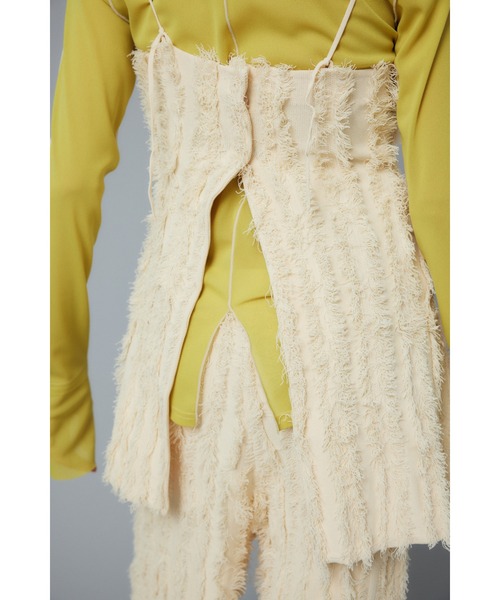 HeRIN.CYE キャミソール Fringe back open camisole フリンジバック