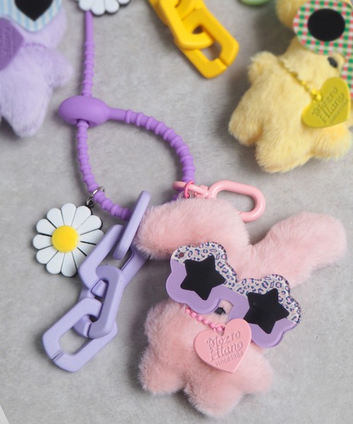 minia（ミニア） キーホルダー ファンキーうさぎ 「ぬいぐるみ