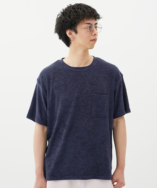 【着心地爽やか♪】 HERMES Tシャツ En serio TOKYO tシャツ 接触冷感パイルポケット付きTシャツ
