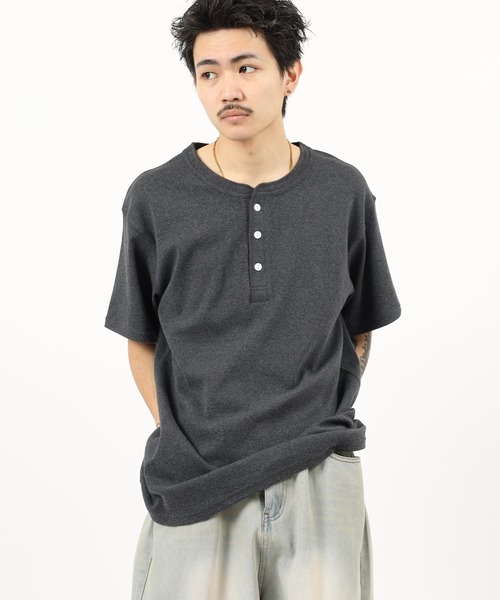 JEMORGAN（ジェーイーモーガン） ヘンリーネック tシャツ ワッフル