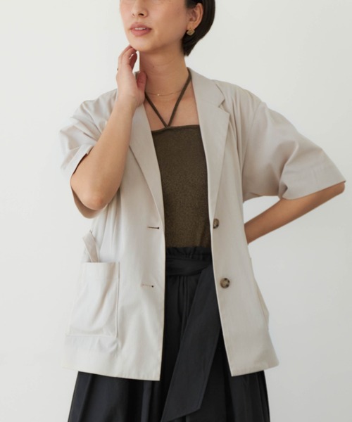 トリコットハーフスリーブジャケット | 小柄・低身長女性向け