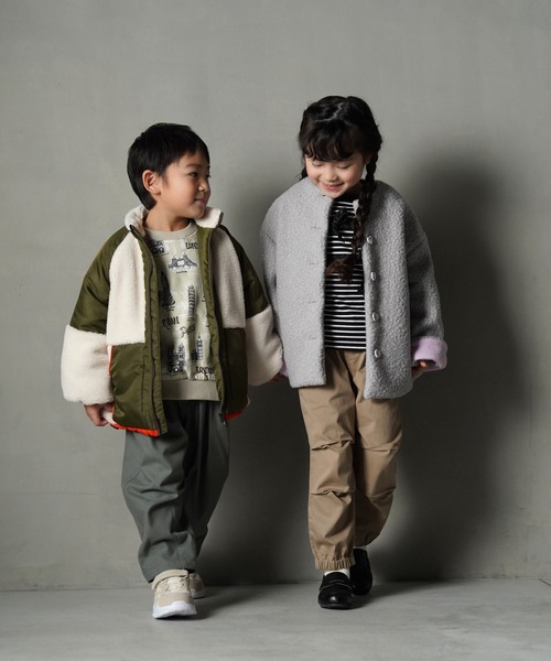MAKE YOUR DAY コート アウター ボアナイロン切替ジャケット80