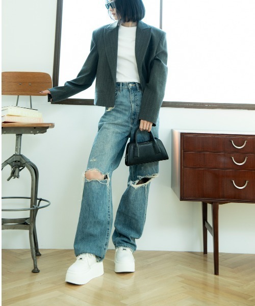 スニーカー 「R＆E」プレートポイント厚底LOWカットスニーカー レディース | R＆E | 15