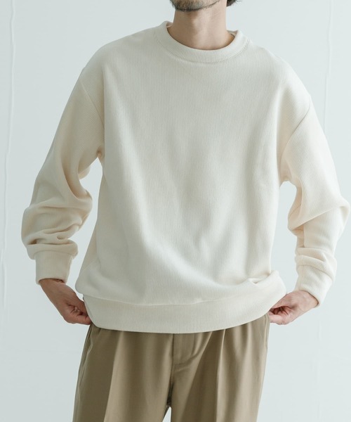 URBAN RESEARCH tシャツ ニットコーデュロイクルーネック メンズ
