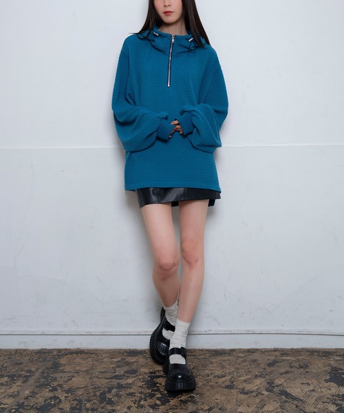 Nora Lily（ノラリリー） パーカー 「Nora Lily」Half-ZIP Hoodie