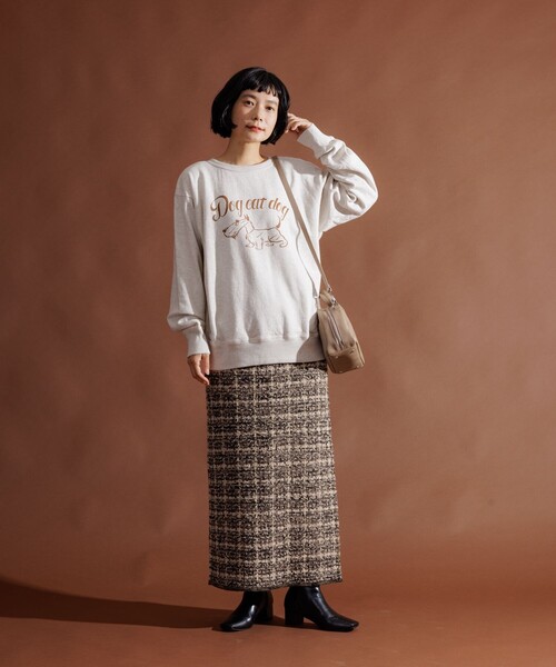 トレーナー スウェット Mixta × FREAK'S STORE/ミクスタ 別注 dog eat dag/プリントスウェット レディース FREAK'S STORE トレーナー スウェット Mixta × STORE/ミクスタ