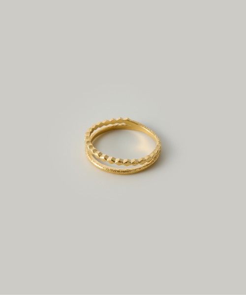 新品　K18 二連リング　11号　18金　日本製　ゴールドリング 楽天市場】【Athena Ring】 K10/K18/Pt900 ダブルライン 地金