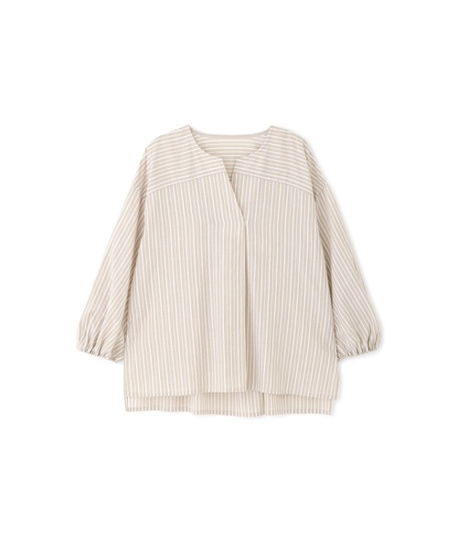 「human woman」 7分袖ブラウス MEDIUM ベージュ系その他 レディース human woman 「human woman」 7分袖ブラウス MEDIUM ライト