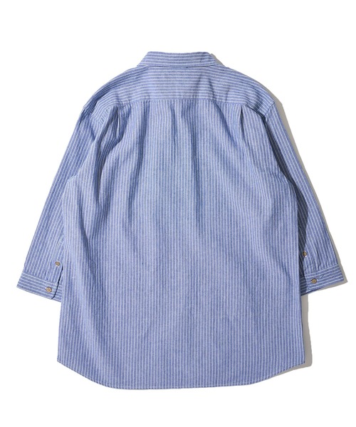 TETE HOMME シャツ 「WEB限定」パナマ織り7分袖カプリシャツ