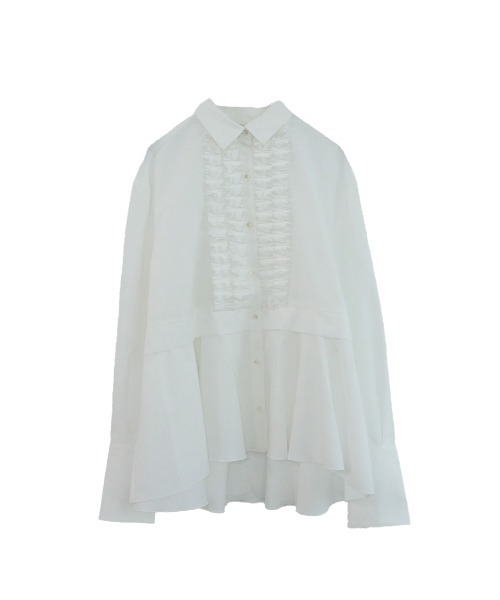 【新品・未使用】MARILYN MOON モダンタックフリルフレアシャツ Marilyn Moon モダンタックフリルフレアシャツ レディース