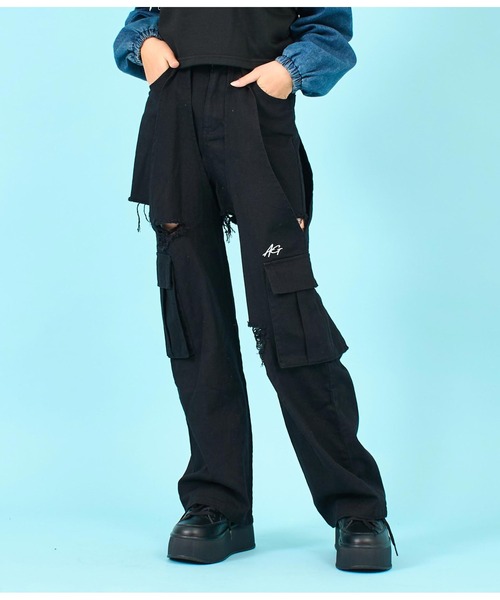 アナップ パンツ ANAP パンツ ツイル ストレート レディース : ZOZOTOWN Yahoo!店