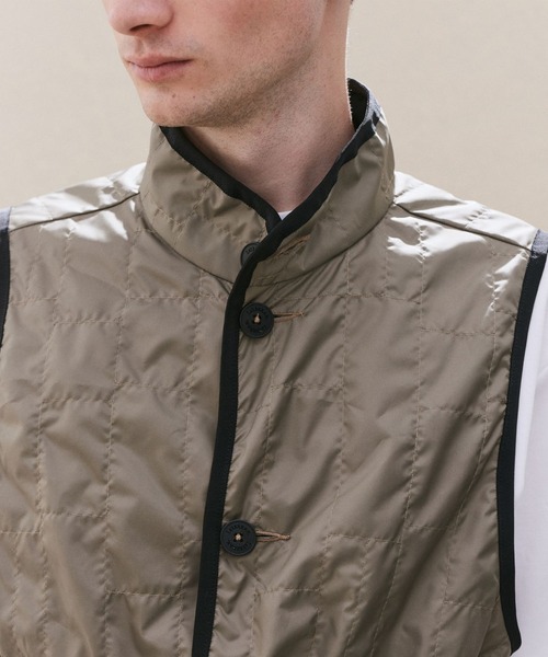 LAVENHAM ベスト ジレ Unwadded Gathered Waist Mickfield Mens