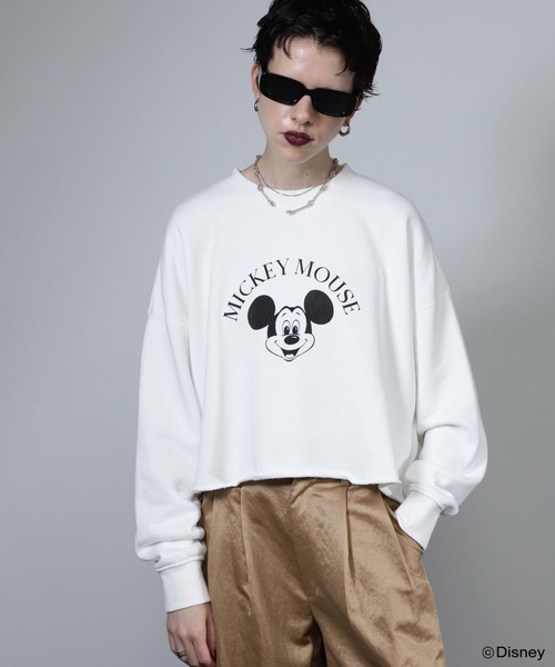 tシャツ MICKEY MOUSE/face sweat レディース