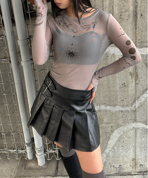 tシャツ tattoo sheer tops / タトゥーシアートップス レディース tattoo sheer tops / タトゥーシアートップス（Tシャツ