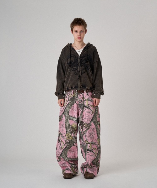 WISH FOREVER アソートデザイン ワイドパンツ リアルツリー L WISH FOR EVER パンツ ASSORT DESIGN WIDE PANTS/アソート