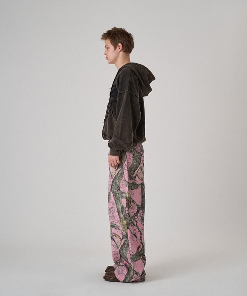 WISH FOREVER アソートデザイン ワイドパンツ リアルツリー L ASSORT DESIGN WIDE PANTS/アソートデザインワイドパンツ