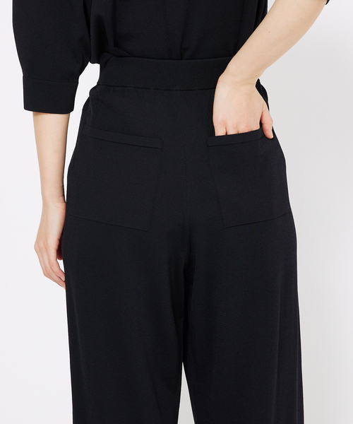 qualite（カリテ） パンツ レーヨンストレッチストレートパンツ
