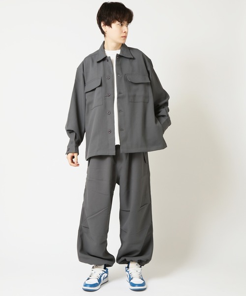 +J M ジャケット 85cm パンツ　セットアップ セットアップ】オーバーサイズデニムジャケット＋ワイドパンツ