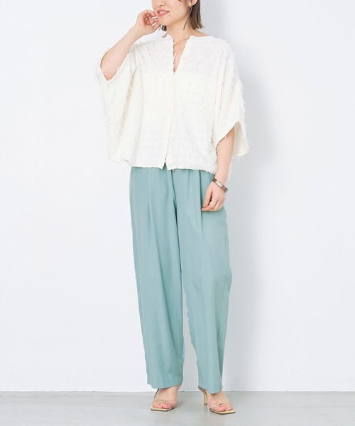 【今季 新品・未使用】MICA & DEAL フリンジジャガードボレロ 今季 新品・未使用】MICA & DEAL フリンジジャガードボレロ