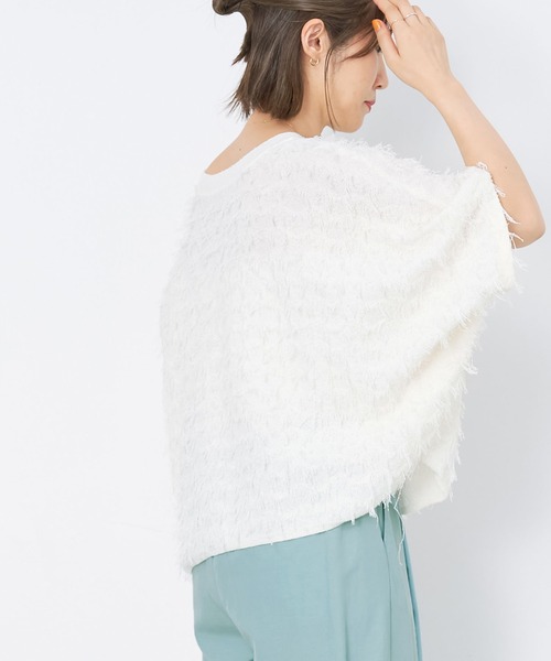 MICA&DEAL カーディガン フリンジジャガードボレロ レディース