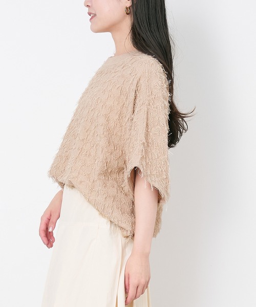 【今季 新品・未使用】MICA & DEAL フリンジジャガードボレロ MICA&DEAL カーディガン フリンジジャガードボレロ レディース