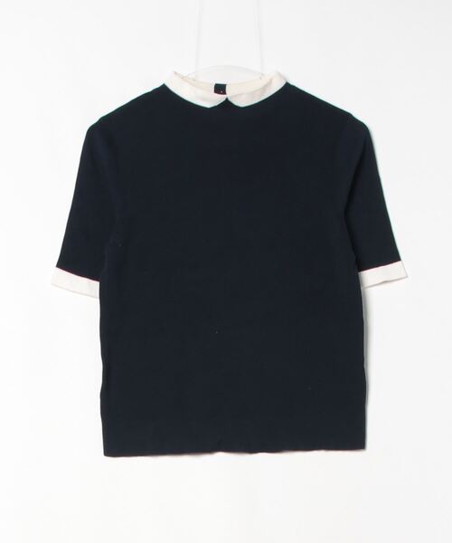 「MACKINTOSH PHILOSOPHY」 半袖ニット 38 ネイビー レディース