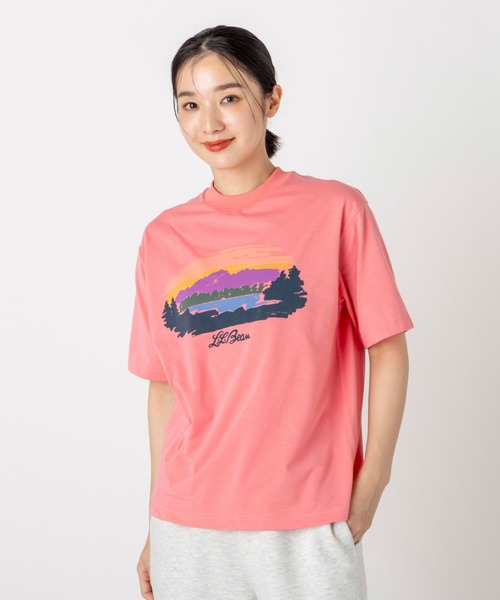tシャツ 「JAPAN EDITION」カントン・マウンテン・レイク・グラフィック・ティ レディース L.L.Bean tシャツ 「JAPAN EDITION」カントン・マウンテン